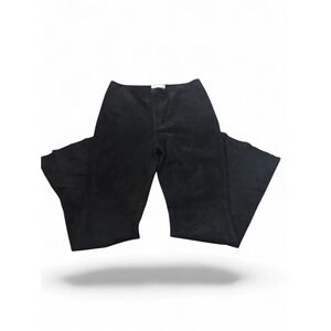 Alice Blue Women's Size L Black Genuine Leather‎ Pants Flare Leg Trousers